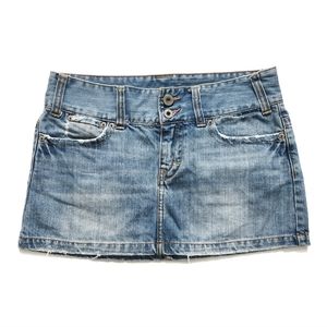 American Eagle Distressed Blue Jean Mini Skirt 6